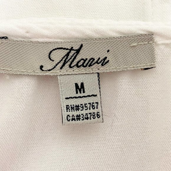 Mavi Medium Sleeveless Scoop Neck White Lace Tank Top - Picture 5 of 7